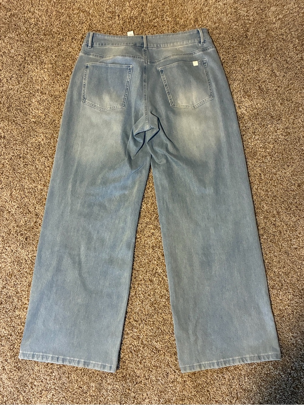 Halara Light Wash Wide Leg Women’s Jeans Size Medium Tall - Picture 2 of 6